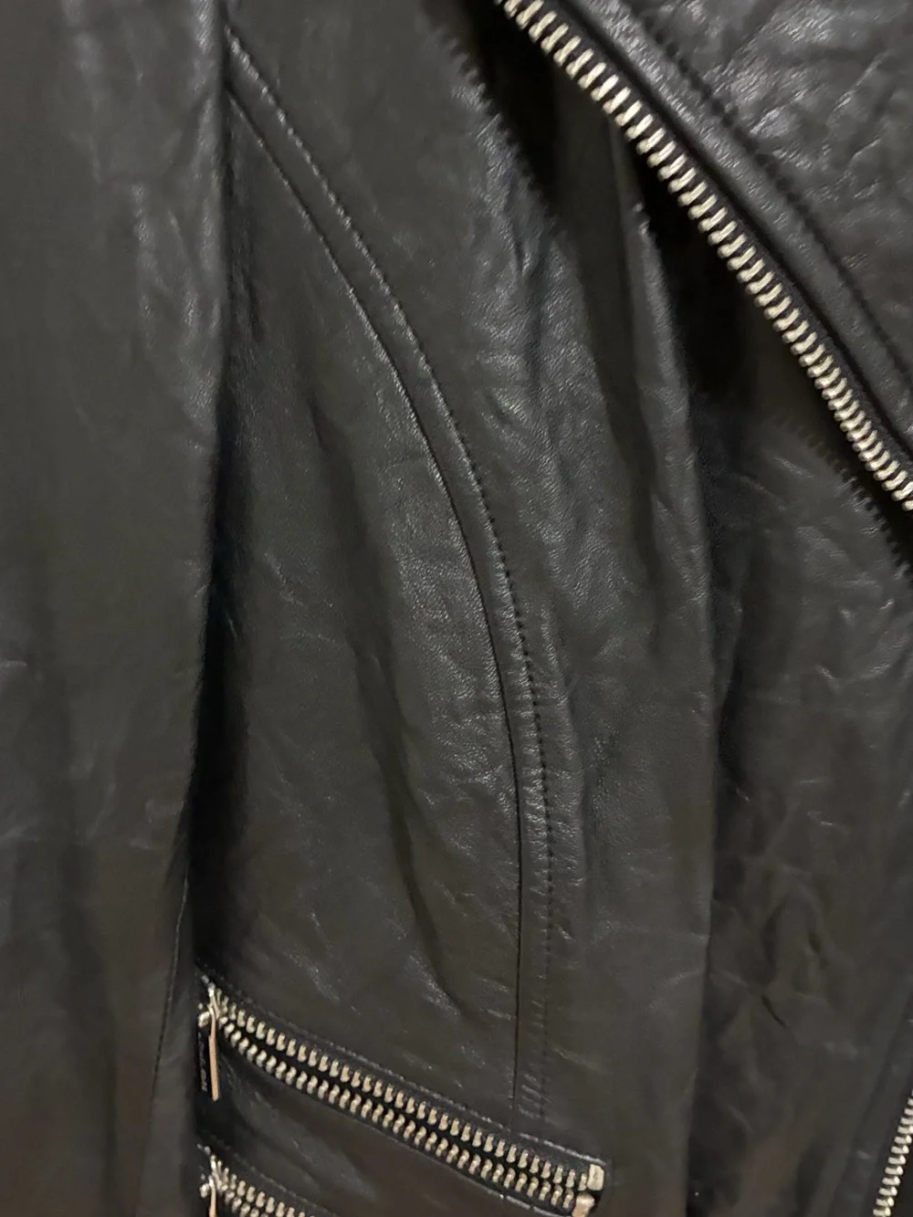Michael Kors leather moto jacket large
